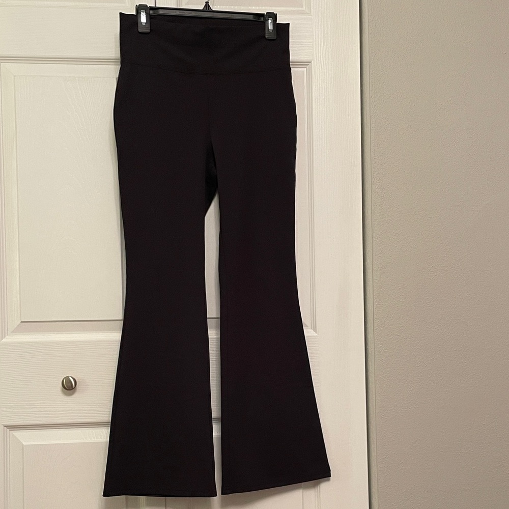 NWOT H&M Basic DIVIDED Black High Waisted Flare Pants for Yoga or Leisurewear